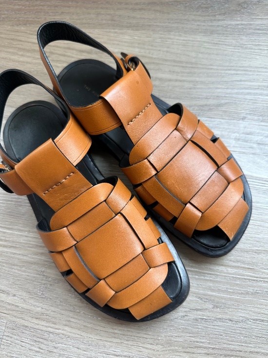 The Row Shoes - The Row Gaia 2 fisherman sandals brown and black IT 37.5